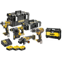 DCK422P3 DeWALT 18V combo rinkinys (3x5.0 Ah) + DWST1-75663 TOUGHSYSTEM radija - baterijų įkroviklis