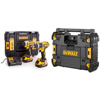 DCK266P2T DeWALT 18V XR smūginis suktuvas + suktuvas-gręžtuvas + DWST1-81078 TSTAK radijo imtuvas