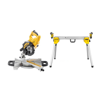 DWS773 DeWALT 216 mm skersinio pjovimo staklės 1300W + DE7033 kompaktiškas staklių stovas + DOVANA!