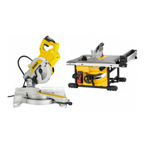 DWS777 DeWALT 216 mm skersinio pjovimo staklės + DWE7485 išilginio pjovimo staklės