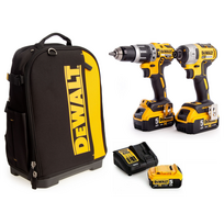 DCK266P3X DeWALT 18V XR smūginis suktuvas + suktuvas-gręžtuvas su įrankių kuprine