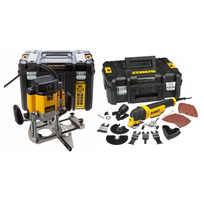 DWE315KT DeWALT daugiafunkcinis įrankis + DW625EKT kintamo greičio freza 2000 W