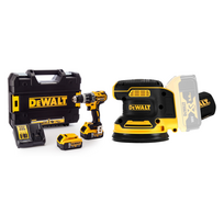 DCD796P2 DeWALT 18V suktuvas – smūginis gręžtuvas + DCW210N 18V 125 mm ekscentrinis šlifuoklis