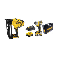 DCN660N DeWALT 18 V XR 16 Ga akumuliatorinė viniakalė + DCF887P2 18V smūginis suktuvas