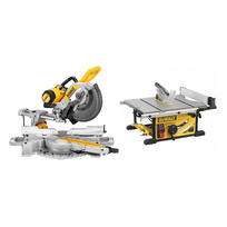 DWS727 DeWALT skersinio pjovimo staklės (250mm) + DWE7492 išilginio pjovimo staklės