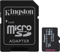 KINGSTON Industrial Micro SDHC 64GB Class 10 + SD Adapter