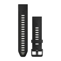 Garmin  QuickFit® 20 Watch Bands, Black/Pebble Gray Silicone