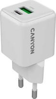 CANYON cU20AC GaN 20W charger, 1xPD, 1xQC, EU, White