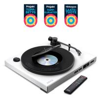 MIXX Analog Plus 2-in-1 vinyl and CD player, white (MRRP-85-WH-583)