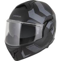 Atverčiamas motociklo šalmas Cassida MultiFlip Korp P/J - černá matná/tmavě šedá/šedá