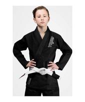 Venum Contender vaikiškas BJJ kimono (su nemokamu baltu diržu) – juodas