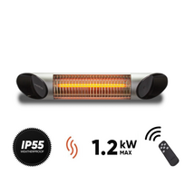 Anglies pluošto infraraudonųjų spindulių šildytuvas Veito BLADE MINI, sidabrinis 06-00190