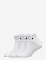 Polo Ralph Lauren - Quarter Sock 3-Pack - Kojinės iki kulkšnių - Balta