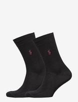 Polo Ralph Lauren - Cotton-Blend Dress Sock 2-Pack - Įprastos kojinės - Juoda