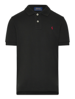 Ralph Lauren Kids - The Iconic Mesh Polo Shirt - Trumparankoviai polo marškinėliai - Juoda