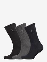 Polo Ralph Lauren - Crew Sock 3-Pack - Įprastos kojinės - Juoda