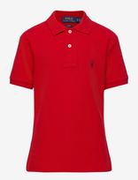 Ralph Lauren Kids - Slim Fit Cotton Mesh Polo Shirt - Trumparankoviai polo marškinėliai - Raudona