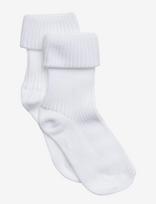 Mp Denmark - Cotton Rib Baby Socks - Kūdikių kojinės - Balta