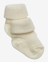 Mp Denmark - Wool Rib Baby Socks - Kūdikių kojinės - Kreminė spalva