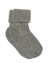 Mp Denmark - Wool Rib Baby Socks - Kūdikių kojinės - Pilka