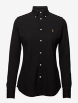 Polo Ralph Lauren - Slim Fit Knit Cotton Oxford Shirt - Marškinėliai ilgomis rankovėmis - Juoda