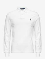 Polo Ralph Lauren - Custom Slim Fit Mesh Polo Shirt - Marškinėliai ilgomis rankovėmis - Balta
