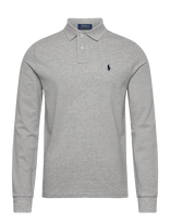 Polo Ralph Lauren - Custom Slim Fit Mesh Polo Shirt - Marškinėliai ilgomis rankovėmis - Pilka