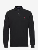 Polo Ralph Lauren - Custom Slim Fit Mesh Polo Shirt - Marškinėliai ilgomis rankovėmis - Juoda