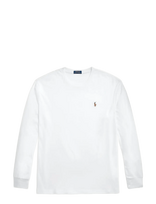 Polo Ralph Lauren - Pima Polo-Lsl-Tsh - Marškinėliai ilgomis rankovėmis - Balta