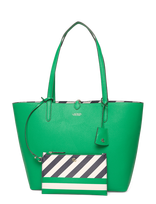 Lauren Ralph Lauren - Faux-Leather Large Reversible Tote Bag - Talpi rankinė - Žalia