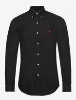 Polo Ralph Lauren - Slim Fit Garment-Dyed Oxford Shirt - Laisvalaiko marškiniai - Juoda
