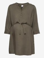 Mamalicious - Mlmercy Lia 3/4 Woven Tunic 2F  A. - Tunika - Žalia