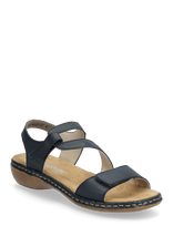 Rieker - Rieker Ladies' Sandals 659C7-16 Blue - Plokščiapadės basutės - Tamsiai mėlyna
