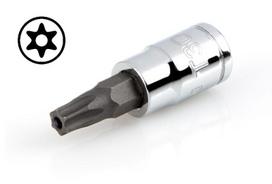 Torx antgalis su skylute 1/4" S2 plienas