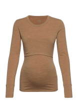 Boob - Merino Wool Nursing Top, Long Sleeve - Marškinėliai ilgomis rankovėmis - Ruda