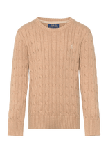 Ralph Lauren Kids - Cable-Knit Cotton Sweater - Megztinis - Smėlio
