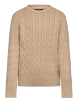 Ralph Lauren Kids - Cable-Knit Cotton Sweater - Megztinis - Smėlio