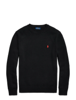 Polo Ralph Lauren - Cotton-Lscnpp7Gg - Apvalios apykaklės megztinis - Juoda