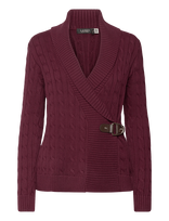 Lauren Ralph Lauren - Gassed Cotton-Ls Shawl Collar P/O - Megztinis - Burgundiška splava