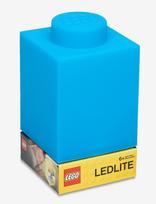 LEGO - Lego Ikonisk, Silikoneklods 1000% Med Led-Lys Blå - Stalinė lempa - Mėlyna