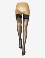 Hunkemöller - Su 15Den Lace Anti Ladder - Stay-up stiliaus kelnės - Juoda