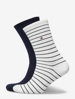 Tommy Hilfiger - Th Women Sock 2P Small Stripe - Įprastos kojinės - Balta