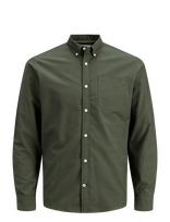 Jack & Jones - Jjeoxford Shirt Ls Noos - Laisvalaiko marškiniai - Žalia