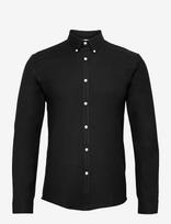 Lindbergh - Yarn Dyed Oxford Superflex Shirt L/S - Laisvalaiko marškiniai - Juoda
