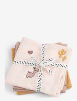 Done By Deer - Burp Cloth 3-Pack Gots Lalee Powder - Muslino audiniai - Marga / raštuota