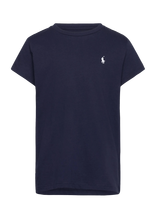 Ralph Lauren Kids - Cotton Jersey Crewneck Tee - Marškinėliai trumpomis rankovėmis - Tamsiai mėlyna