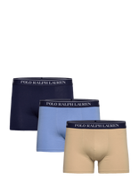 Polo Ralph Lauren - Classic Stretch-Cotton Trunk 3-Pack - Bokseriai - Mėlyna