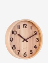 KARLSSON - Wall Clock Pure Small Light Basswood - Sieninis laikrodis - Smėlio