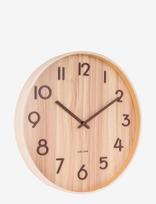 KARLSSON - Wall Clock Pure Medium Dark Basswood - Sieninis laikrodis - Smėlio