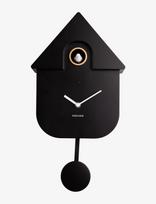 KARLSSON - Wall Clock Modern Cuckoo Abs Ochre Yellow - Sieninis laikrodis - Juoda